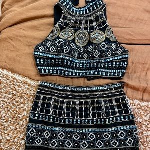 Gorgeous crystal encrusted two piece Sherri Hill